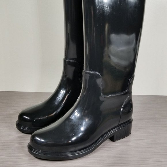 Melissa Fullness Tall Rain Boot, Black Gloss - Picture 4 of 10
